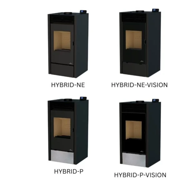 Poêle mixte hybride ventilé bois granules – BRONPI Hybrid 10 kW – Image 5