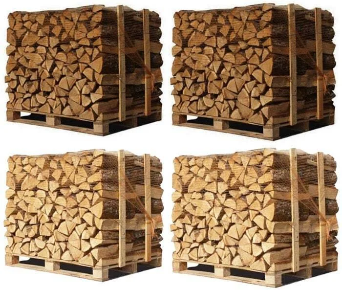 4 X Palettes (2 chêne blanc + 2 Hêtre/Charme) – Bûches de 50 cm