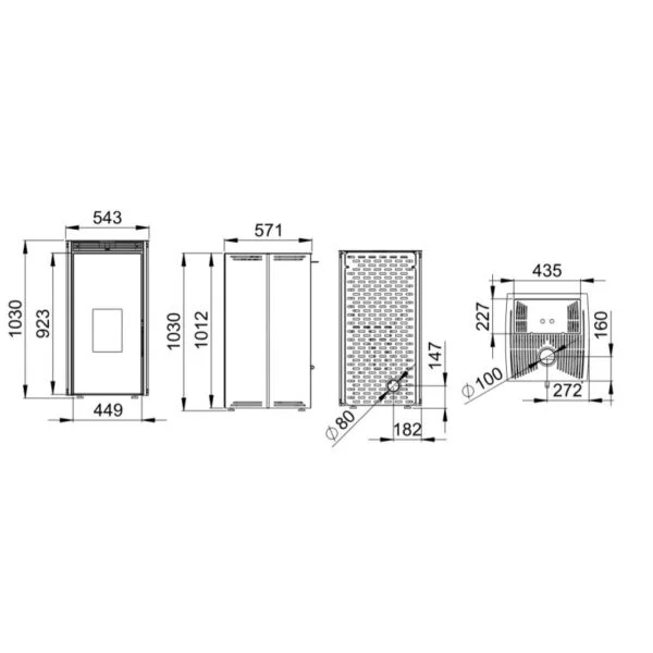 Poêle à granules sans électricité 10 kW – BRONPI Free 11 – Image 2