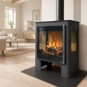 Poêle à bois 3 vitres raccordable – BRONPI Loreto 10 kW