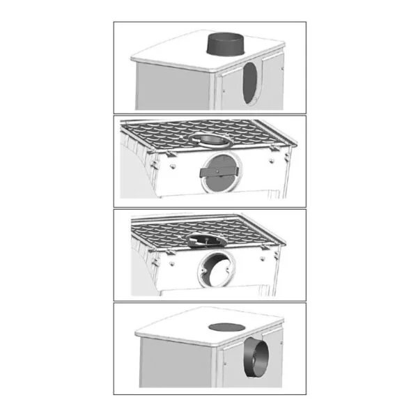 Poêle à bois étanche en fonte – SUPRA Oscar 4.8 kW – Image 2