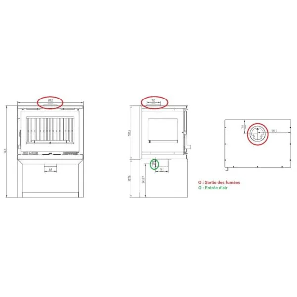 Poêle à bois raccordable 3 vitres avec bûcher – FIREMATIC Calgary – S 12.5 kW – Image 6
