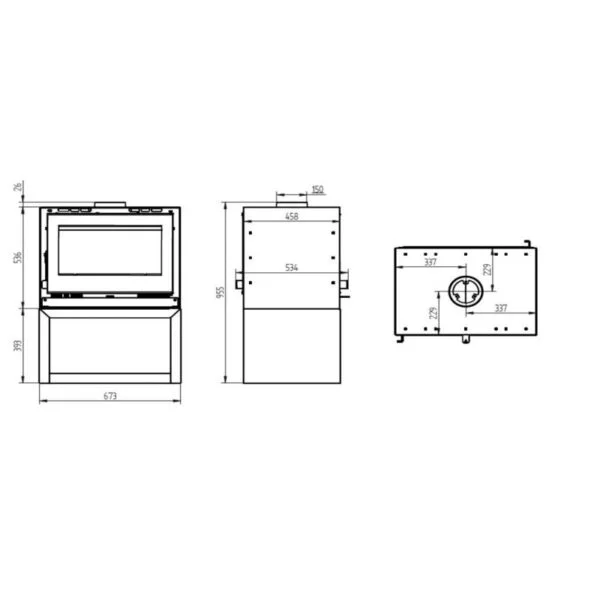 Poêle à bois 2 vitres – FIREMATIC Ottawa – S 12.6 kW – Image 2