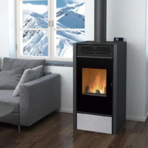 Poêle mixte hybride ventilé bois granules – BRONPI Hybrid 10 kW